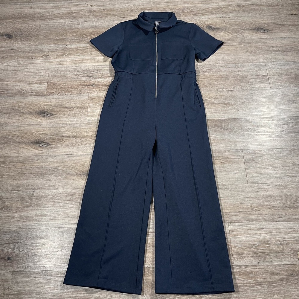 Sweaty Betty Women's Jumpsuit Retro Tricot Wide Leg Athleisure XL Blue
